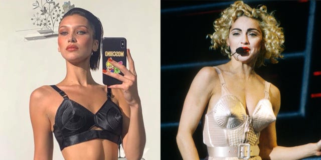 PHOTOS – Madonna, Gigi Hadid, Rihanna… toutes fans du corset des années 70  tendance ce printemps/été 2022 ! - Gala