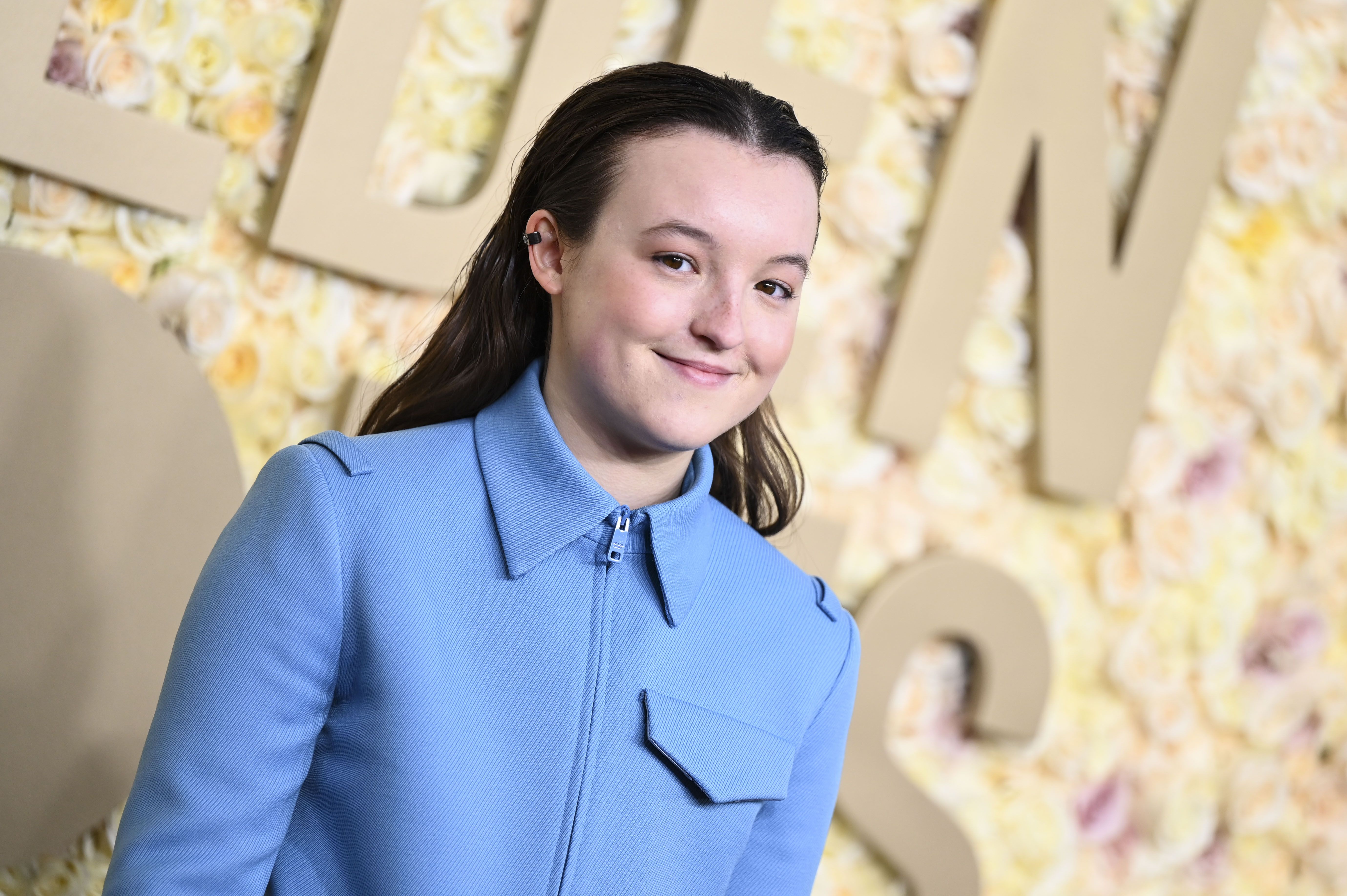 Bella Ramsey Wears Prada Suit To 2024 Golden Globes   Bella Ramsey At The 81st Golden Globe Awards Held At The News Photo 1704672063 