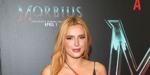 los angeles, california   march 30 editors note image contains partial nudity bella thorne attends the morbius fan special screening at cinemark playa vista and xd on march 30, 2022 in los angeles, california photo by phillip faraonewireimage