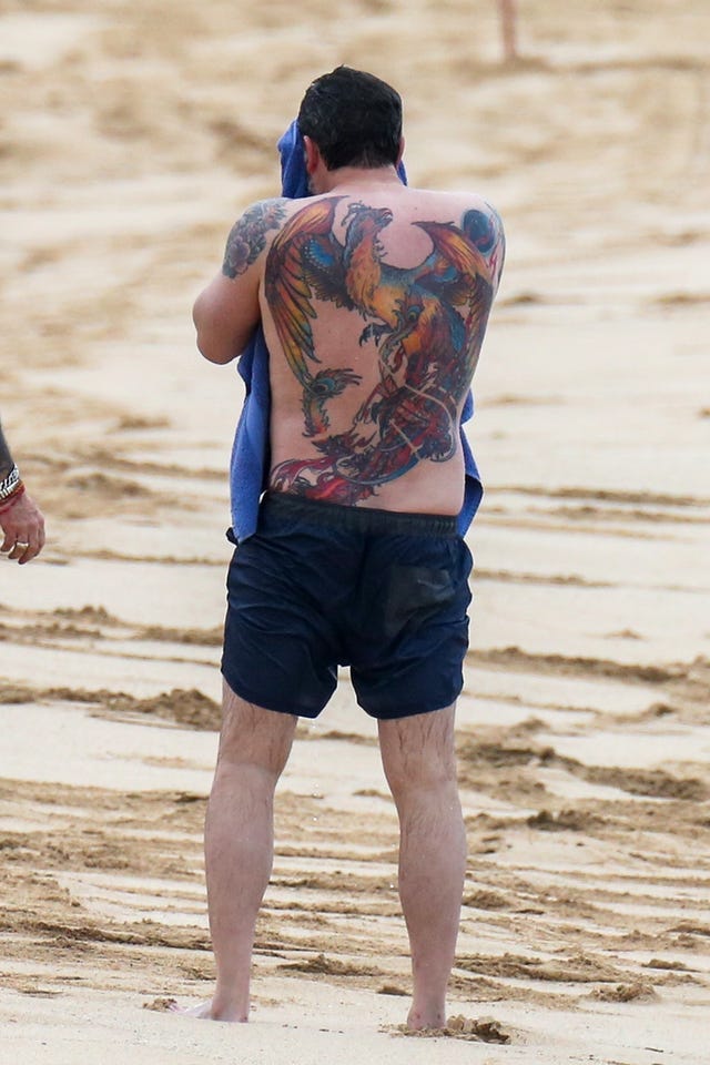 Ben Affleck back tattoo