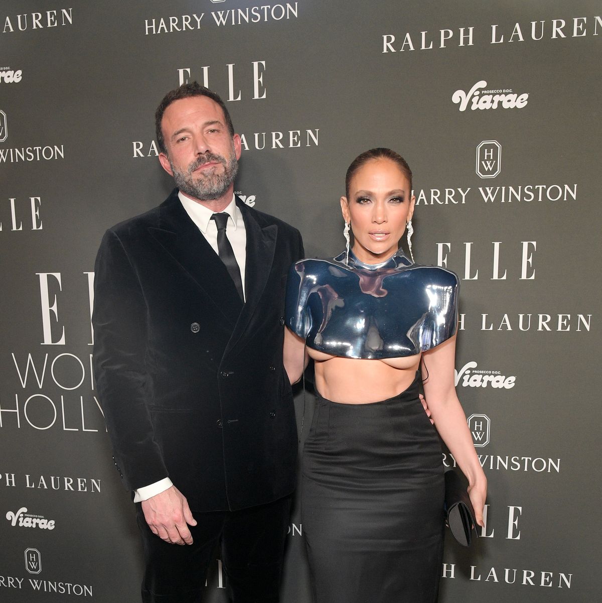 J.Lo Wears Cropped Breast Plate With Underboob on Red Carpet
