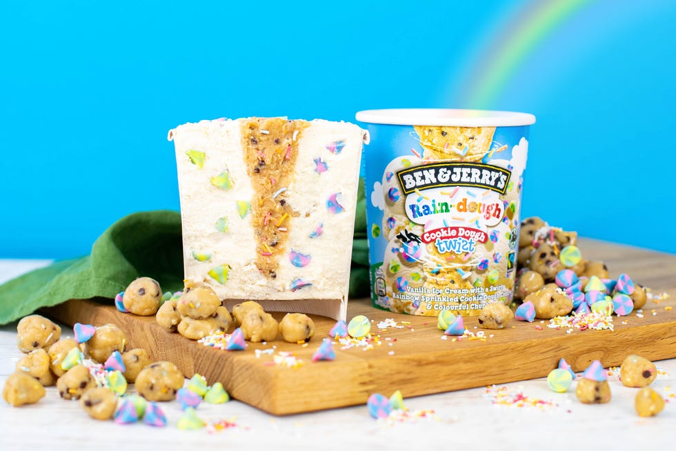 ben and jerry's cookie dough ice cream rain dough