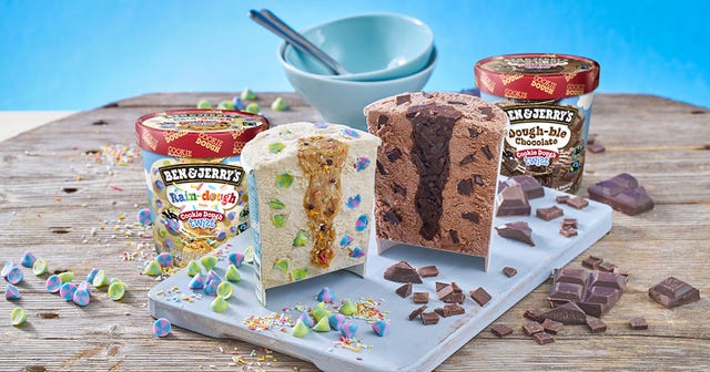 ben and jerry's cookie dough ice cream rain dough