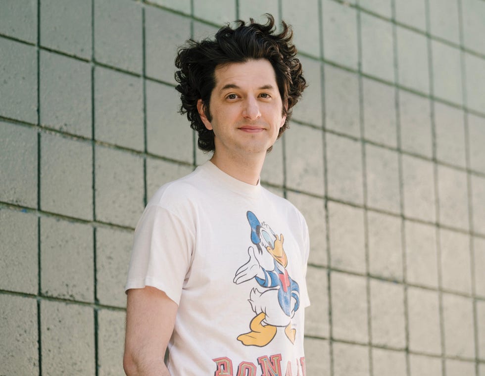 portrait of actor and comedian ben schwartz at pan pacific park in los angeles, ca on may 14, 2020