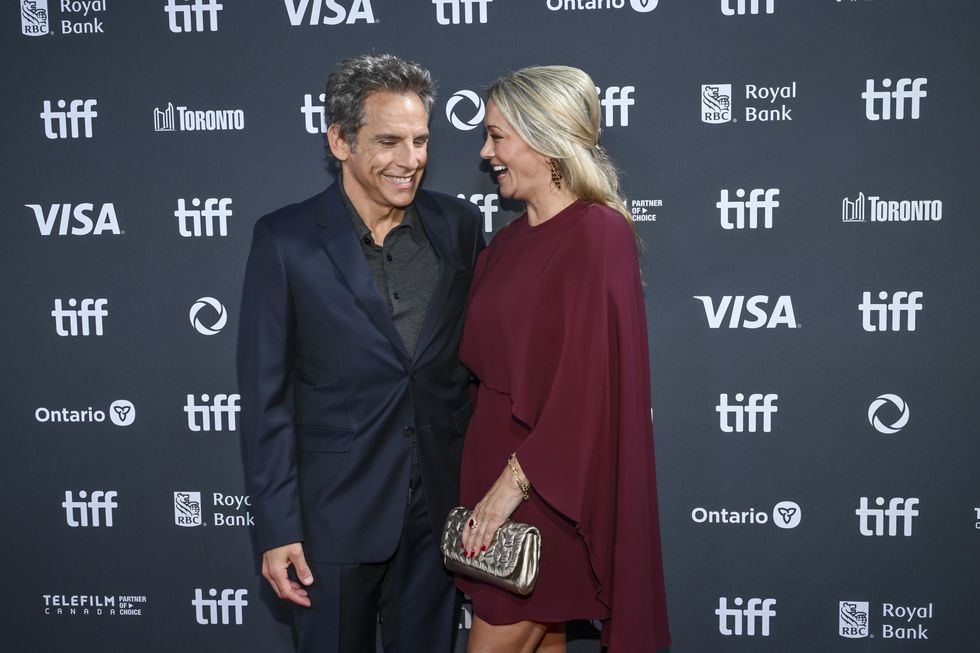 ben stiller and christine taylor attend the 2024 toronto international film festival