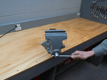 bench vice in use