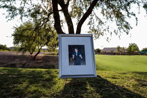 queen creek, arizona, september 1st 2020a photograph of rudy, who took his life in 2017, after he had struggled with anxiety and depressionphotos done at her neighborhood rudy took his life the same neighborhood, a mile down the road deanna asked the community to take down the tree where he hung himselfphoto by adriana zehbrauskas for esquire