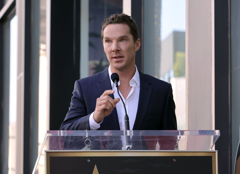actor benedict cumberbatch honored with star on the hollywood walk of fame