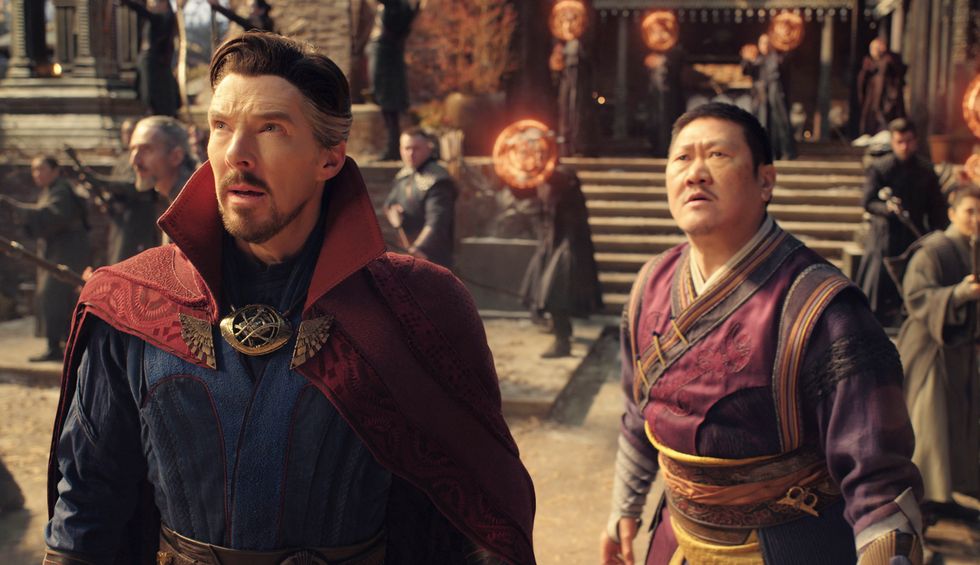 benedict cumberbatch as doctor strange, benedict wong as wong, doctor strange in the multiverse of madness