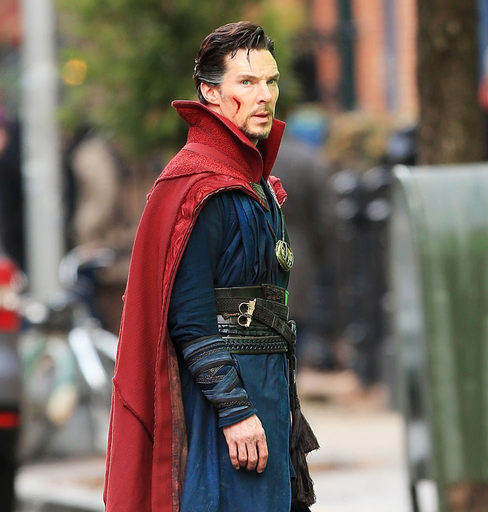 new york, ny   april 02  actor benedict cumberbatch is seen on the set of doctor strange on april 2, 2016 in new york city  photo by xpxstar maxgc images