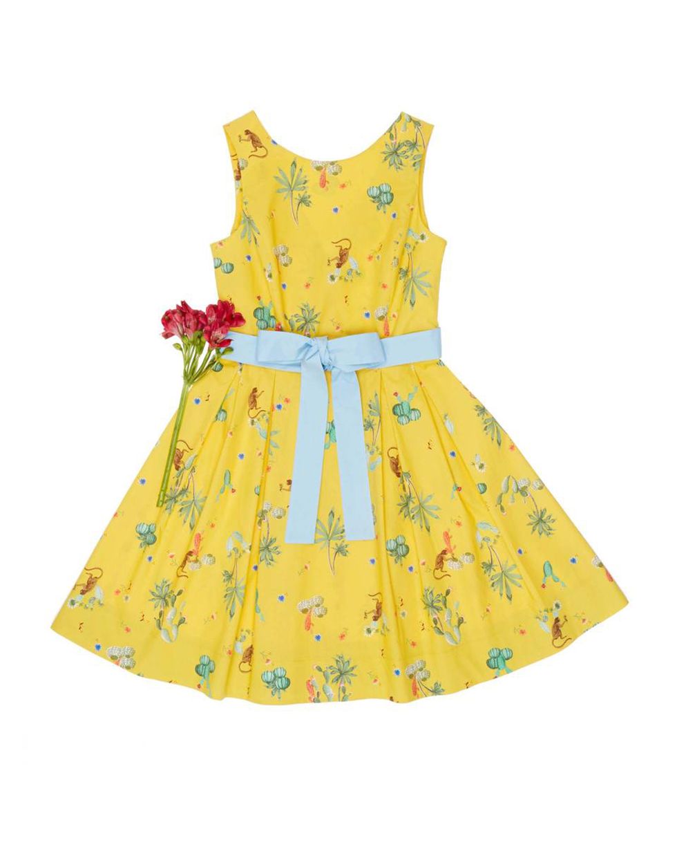 Clothing, Day dress, Yellow, Dress, Product, Sleeve, Pattern, Child, Baby & toddler clothing, A-line, 