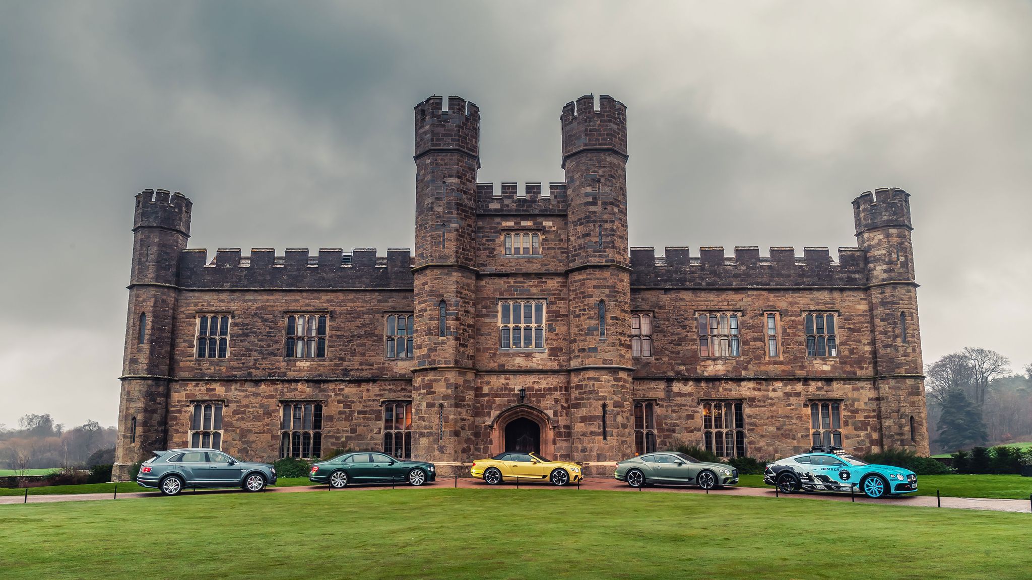 Bentley UK drive Leeds Castle staging