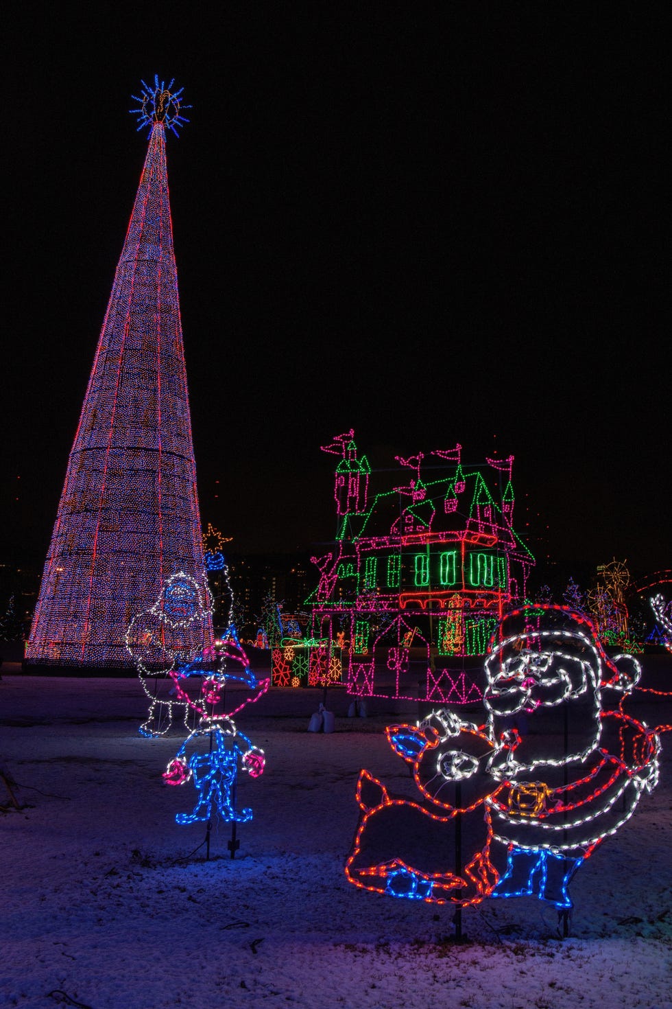 bentleyville is a christmas celebration open november through december in duluth, minnesota's bayfront park