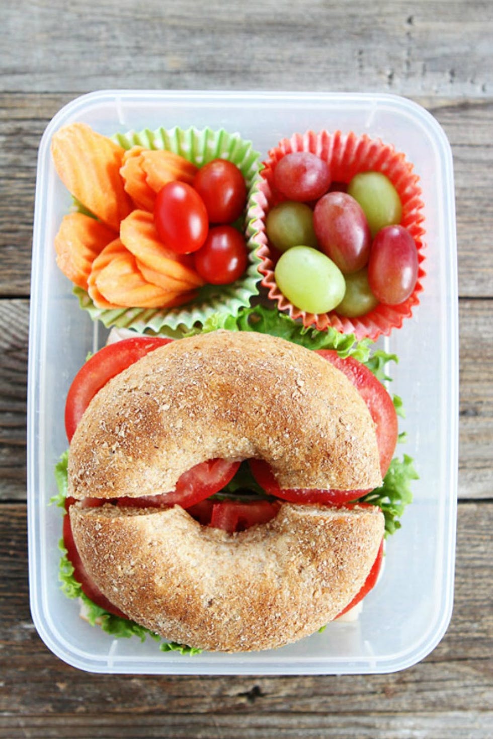 Mini bagel sandwich bento lunches