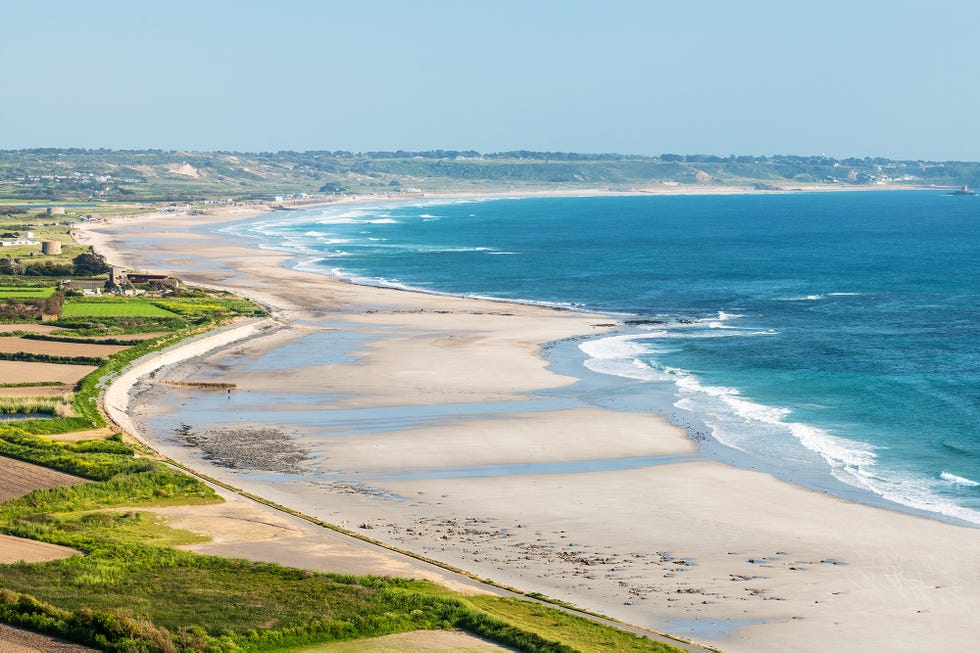 st ouens bay beach, jersey, channel islands, europe