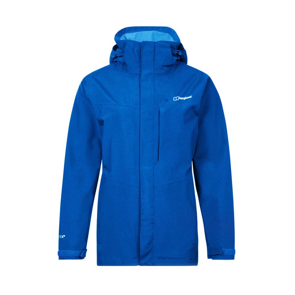 Jacket, Clothing, Cobalt blue, Outerwear, Hood, Electric blue, Sleeve, Windbreaker, Coat, Raincoat, 