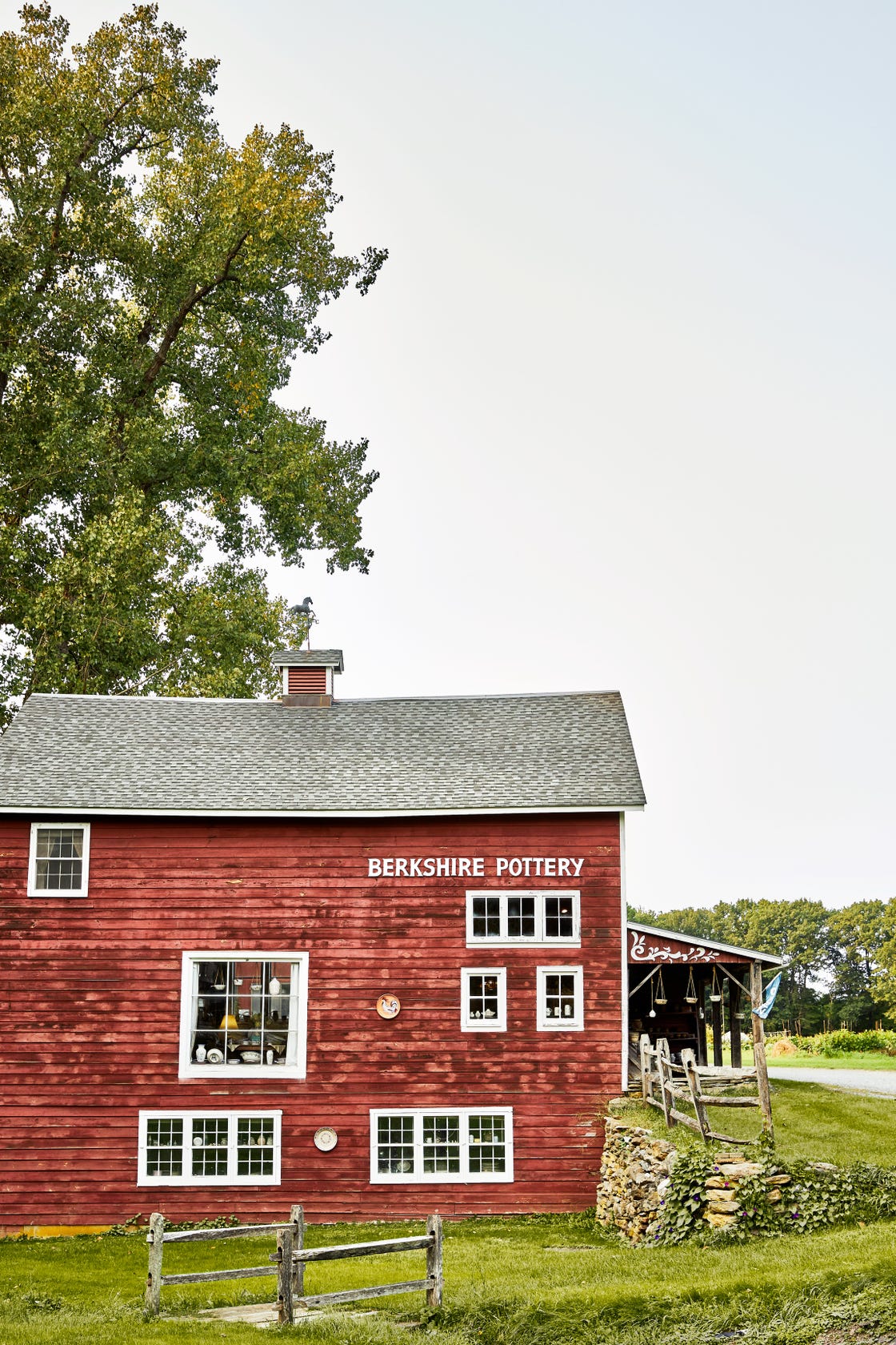 red clapboard house