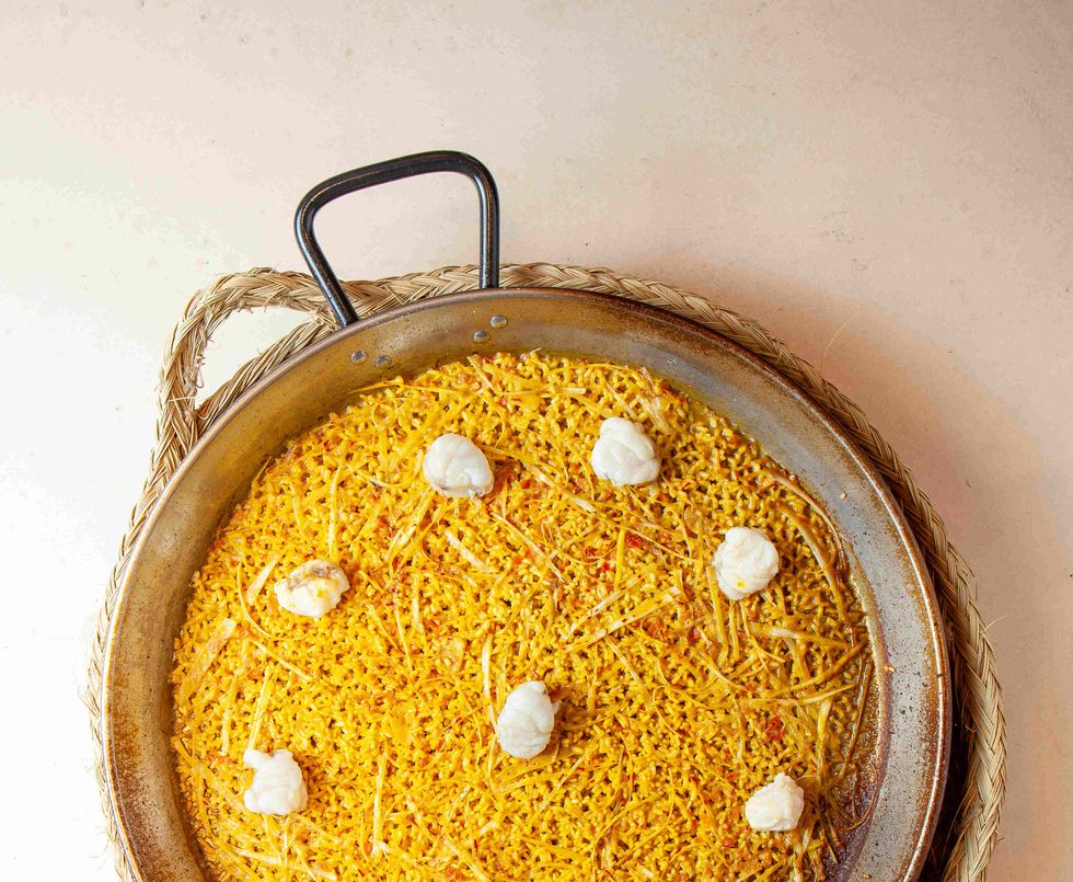 arroz de puerros, plato del restaurante berlanga, madrid