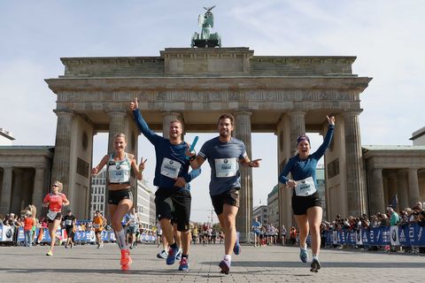Runners at the Berlin marathon
