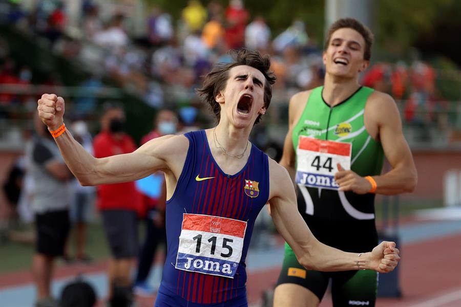 bernat erta celebra su victoria en el campeonato de españa
