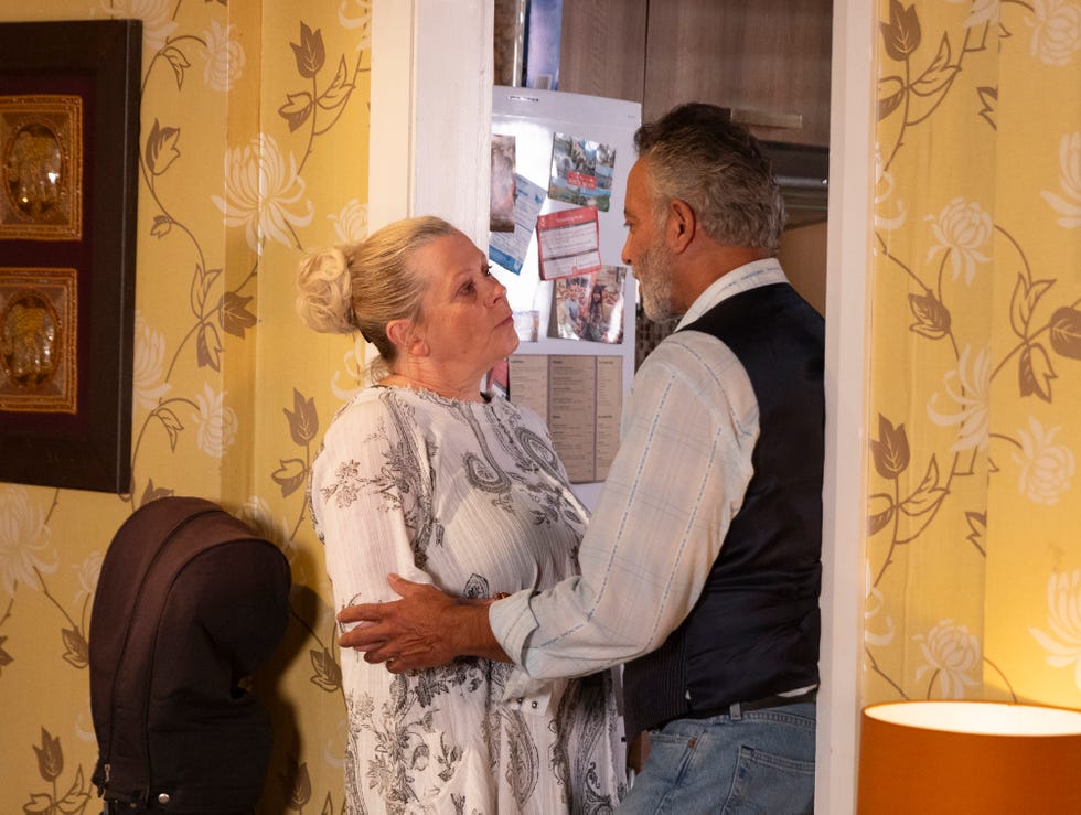 EMBARGOED UNTIL 22/07/2025 00:01 Dev Alahan, Bernie Winter, Coronation Street dev alahan, bernie winter, coronation street