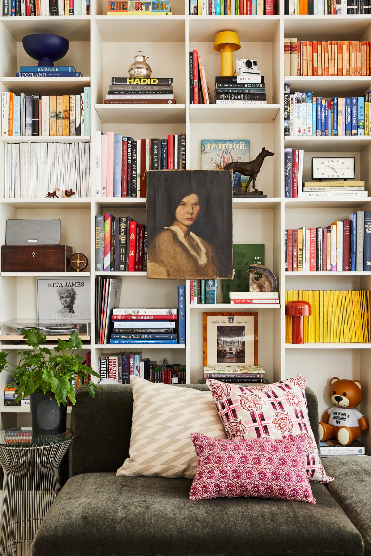 How to Hang Art on Your Bookshelves