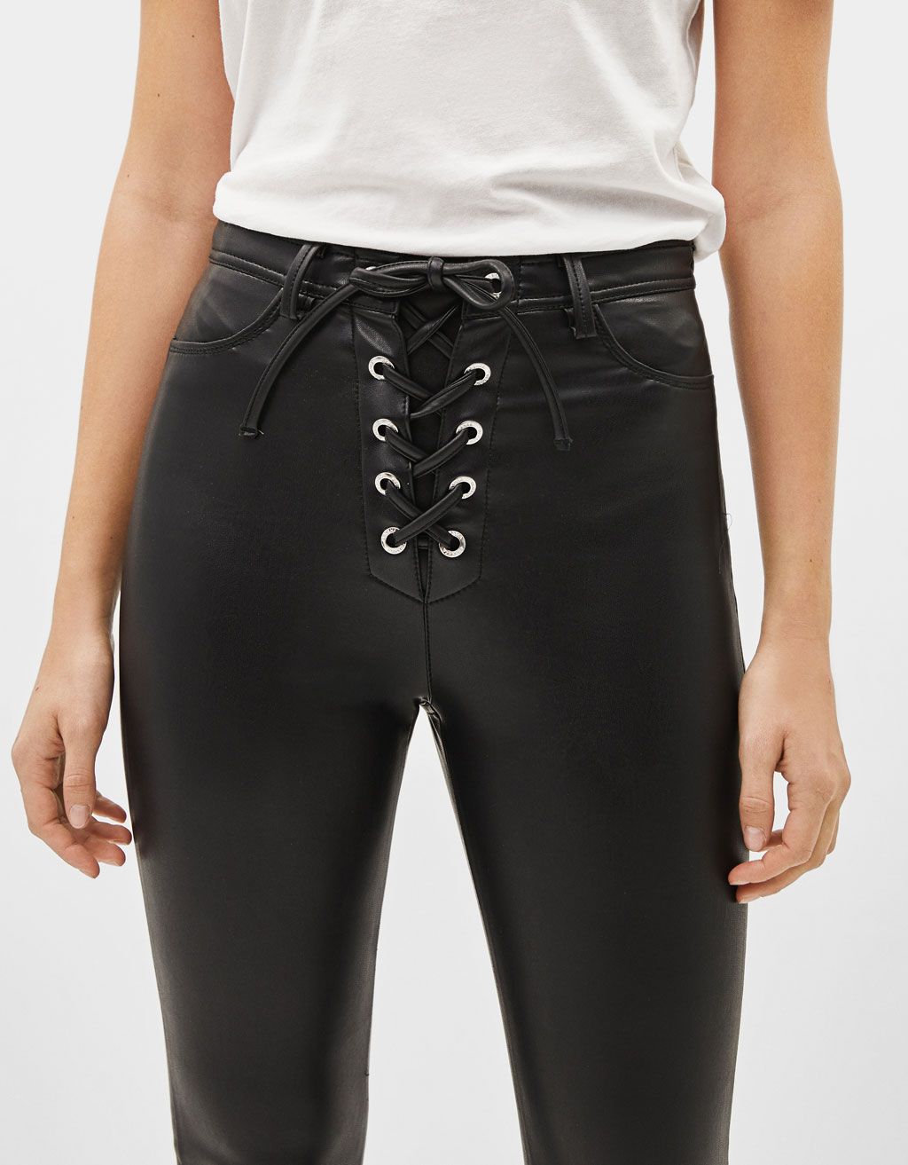 Leggins de cuero bershka hot sale