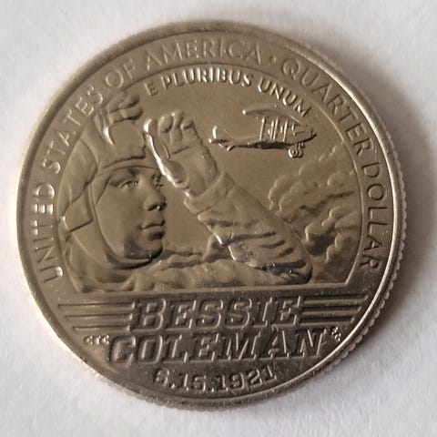 bessie coleman quarter from 2023