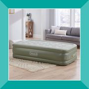 coleman air mattress, intex dura beam ultra plush inflatable pillow top bed air mattress with headboard, and more