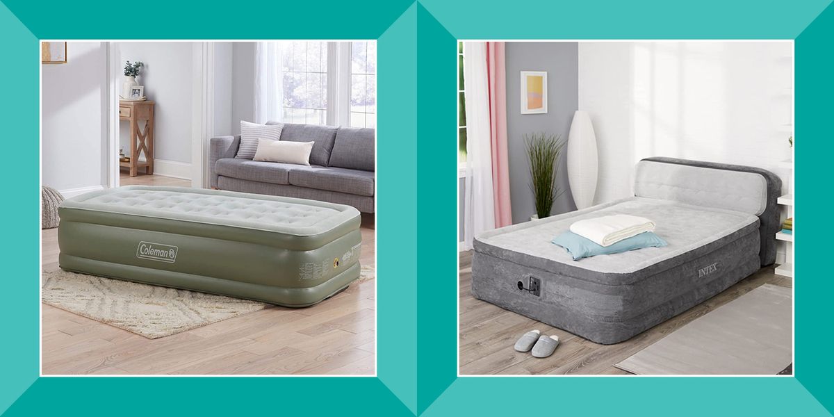 coleman air mattress, intex dura beam ultra plush inflatable pillow top bed air mattress with headboard, and more
