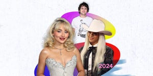 three individuals overlayed on colorful backgrounds with the year 2024 indicated