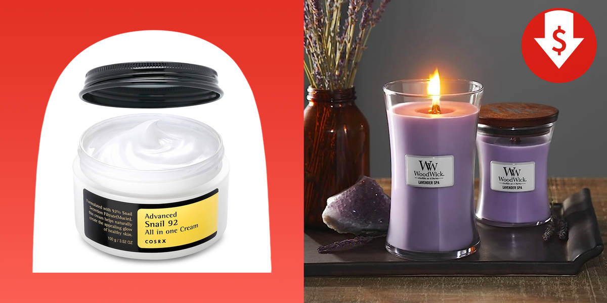 cosrx snail mucin moisturizer, woodwick lavender spa large hourglass candle