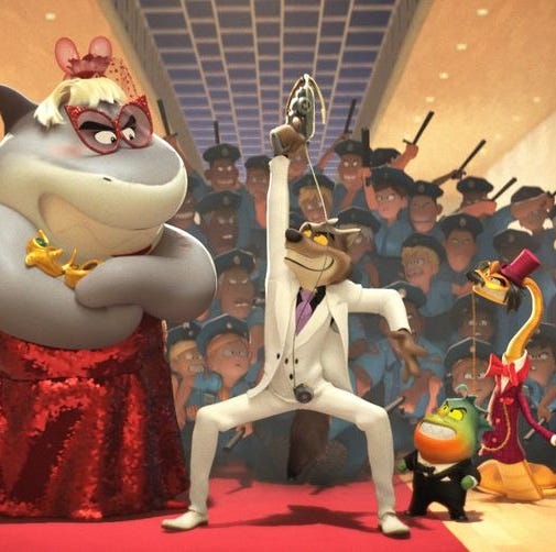 Funny animal characters from modern animated films