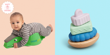 the crawligator and the kiwico stacking blocks are two good housekeeping picks for best baby boy gifts