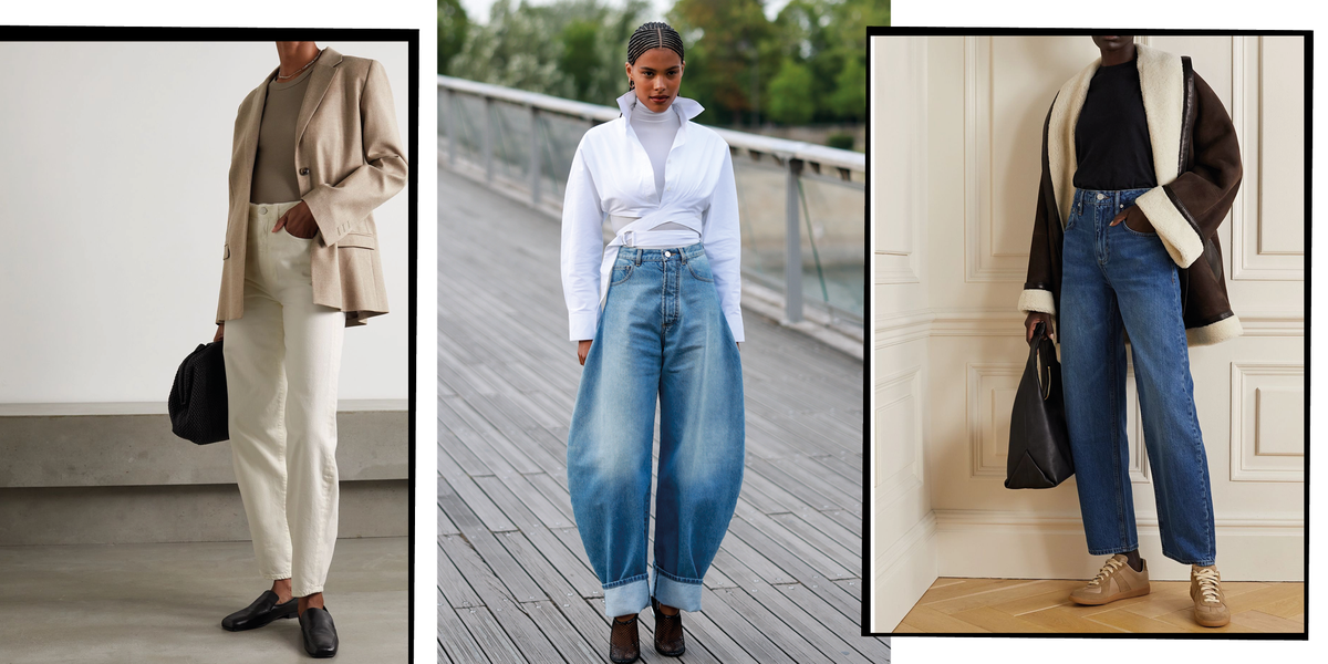 Barrel-Leg Jeans Are Officially The Denim Shape For 2024