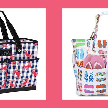 two beach totes side by side