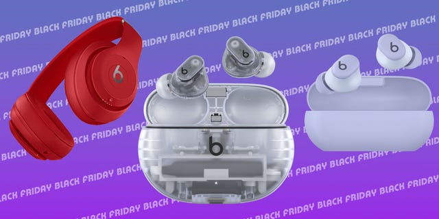 headphones and true wireless earbuds displayed with a promotional background