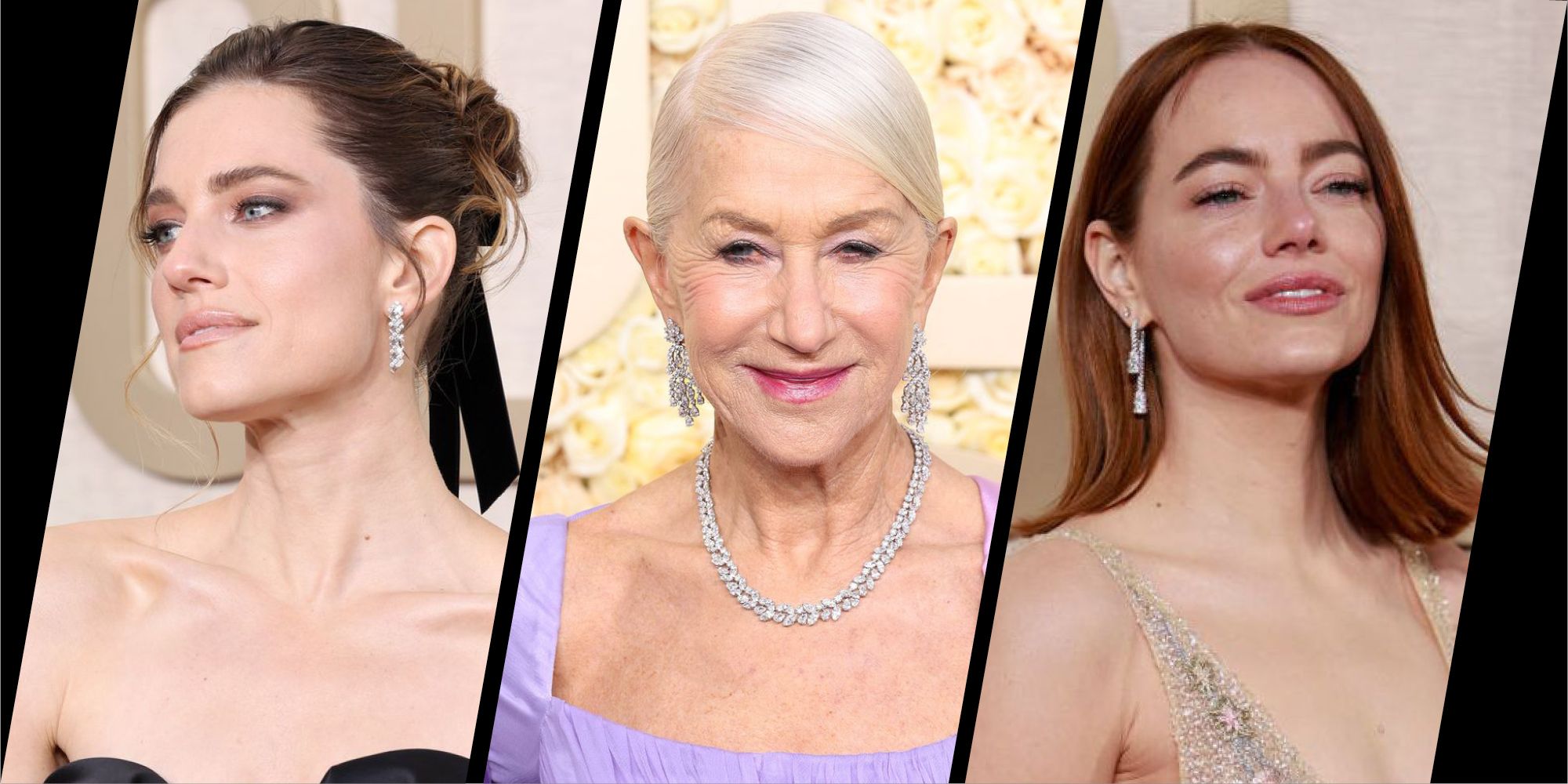 best celebrity beauty looks at the 2024 golden globes