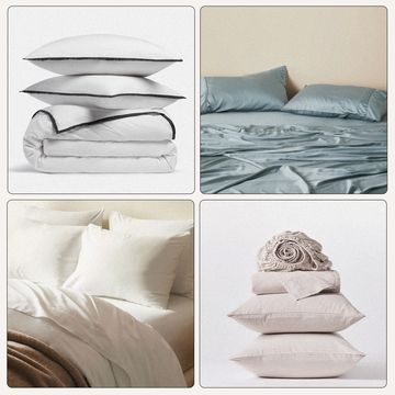 a collage of different pillows