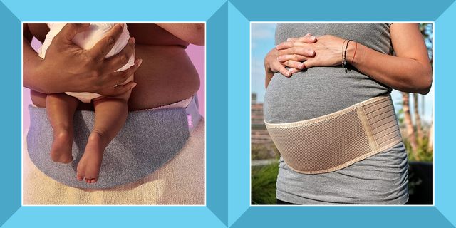 Postpartum Belly Band,C Section Belly Binder Wrap,Abdominal Binder Post  Surgery Girdle,Tummy Tuck Postpartum Essentials Waist Trainer Black