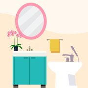 illustration of a bidet in a bathroom