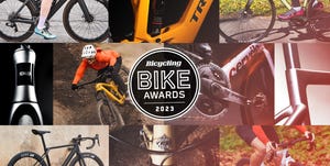 bicycling bike awards 2023 scott foil rc, trek fuel exe, all city zig zag, evnve melee, cervelo r5 cx, canyon ultimate, yeti sb120, factor ostro