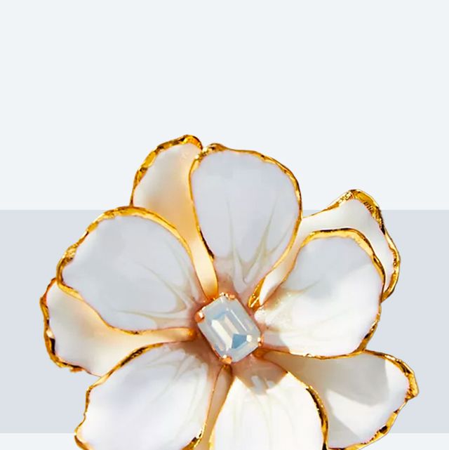 Vintage Flower Cluster Clip On Earrings / Rhinestone Center