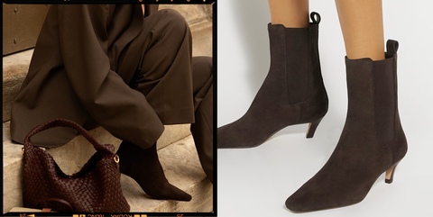 dune odele brown suede ankle boots