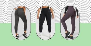 three pairs of butt sculpting and lifting leggings