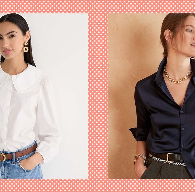 Women's Collared Tops, Tees & Blouses