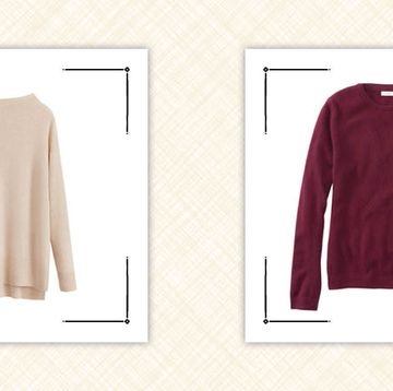 tan and merlot colored cashmere sweaters