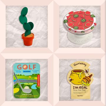 cactus coasters, lipbalm pop socket, herschels wallet, honey sheet face mask, golf in a tin set