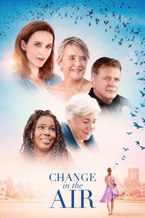 a movie poster for change in the air showing five characters from the movie