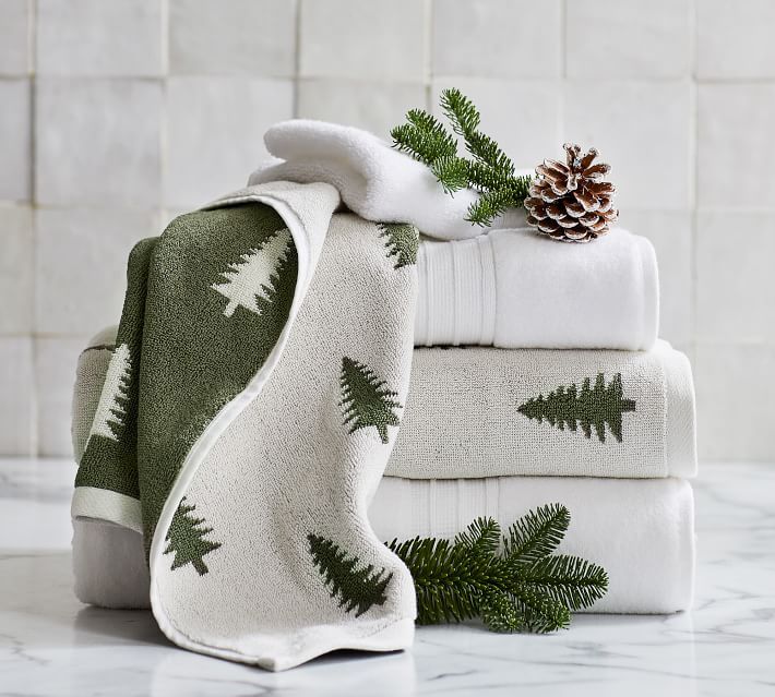 Green Dots Hand & Bath Towels – Peppery Home